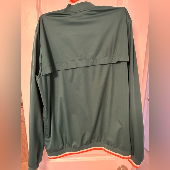 Cross sportswear men’s large. Bomber jacket. Grey/orange/white. - Picture 3 of 4